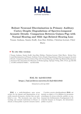 Robust Neuronal Discrimination in Primary Auditory Cortex