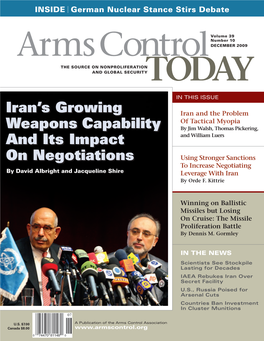 Iran's Growing Weapons Capability and Its Impact on Negotiations