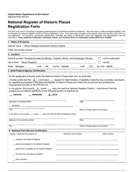 National Register of Historic Places Registration Form