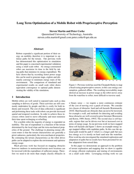 Long Term Optimisation of a Mobile Robot with Proprioceptive Perception