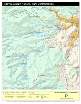 Rocky Mountain National Park Summit Hikes - with Ratings 0 600 1,200 2,400 3,600 4,800