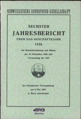 Jahresbericht Über Das Geschäftsjahr 1936