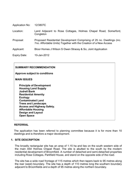 12/3807C Location: Land Adjacent to Rose Cottages, Holmes Chapel Road, Somerford, Congleton Proposal