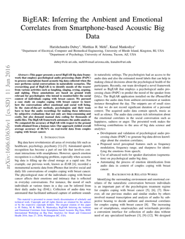 Bigear: Inferring the Ambient and Emotional Correlates from Smartphone-Based Acoustic Big Data