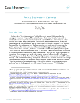 Police Body-Worn Cameras