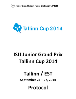 ISU Junior Grand Prix 2013 Tallinn, Estonia
