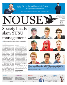 Society Heads Slam YUSU Management Sabbs Respond to Claims of Poor Organisation