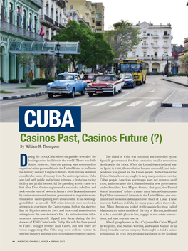 CUBA Casinos Past, Casinos Future (?) by William N