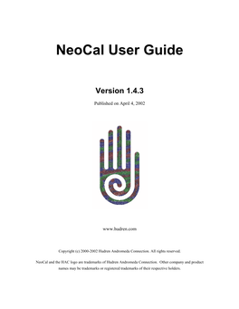Neocal User Guide