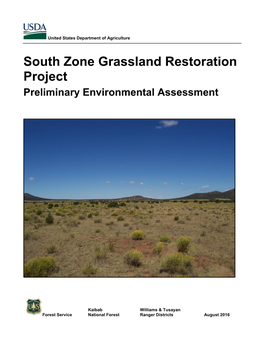 South Zone Grassland Restoration Project Preliminary Environmental Assessment