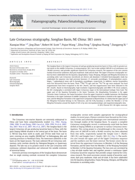Late Cretaceous Stratigraphy, Songliao Basin, NE China: SK1 Cores