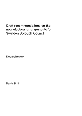 Draft Recommendations for Swindon Borough Council