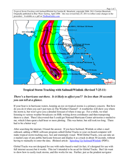 Tropical Storm Tracking with Sailmail/Winlink by Carolyn K