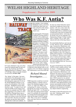 Who Was KF Antia?