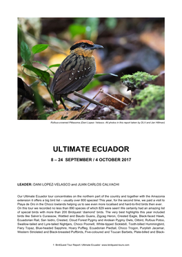 Ultimate Ecuador 17 Report