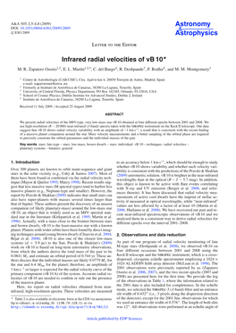 Infrared Radial Velocities of Vb 10