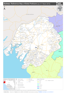 Guinea: Reference Map of Boké Prefcture (As of 17 March 2015)