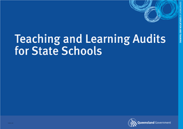Teaching and Learning Audits for State Schools