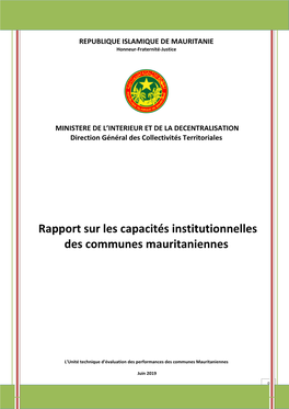 Rapport Général MDP 2018