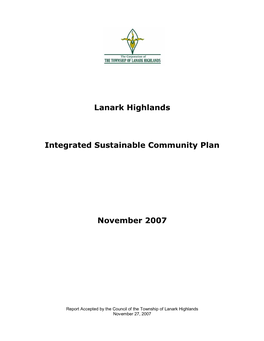 Lanark Highlands Integrated Sustainable Community Plan