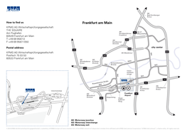 KPMG-Anfahrtsskizze Frankfurt A. M., Englisch