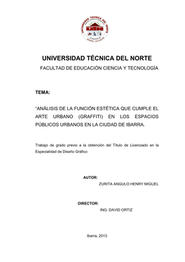 Universidad Técnica Del Norte Facultad De Educación Ciencia Y Tecnología