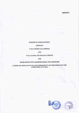 Scheme of Arrangement Amongst Tata Chemicals Limited and Tata