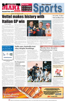 Vettel Makes History with Italian GP