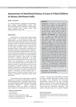 OA Singh J Assessment of Nutritional.Indd