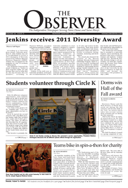 Jenkins Receives 2011 Diversity Award Students Volunteer Through