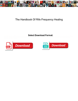 The Handbook of Rife Frequency Healing