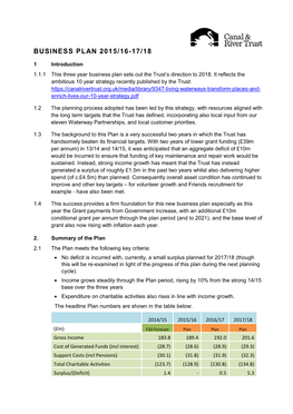 View the Three Year Business Plan