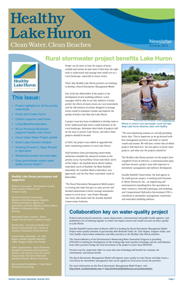 Rural Stormwater Project Benefits Lake Huron