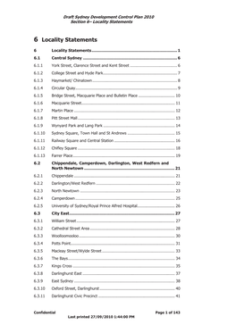 6 Locality Statements