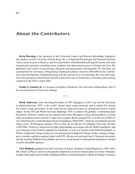 About the Contributors