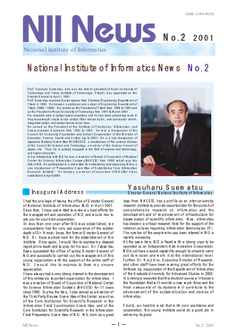No.2 2001 National Institute of Informatics News National Institute