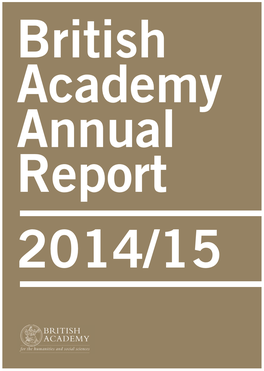 British Academy Annual Report 2014-2015