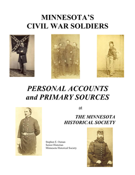 Minnesota's Civil War Soldiers : Personal Accounts and Primary