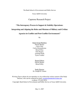 As the Sole World Superpower and Arguable Global Hegemon, the United States Has Become Increasingly Involved in Nation-Building Efforts Since the End of the Cold War