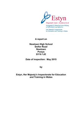 Inspection Report Newtown High School 2015