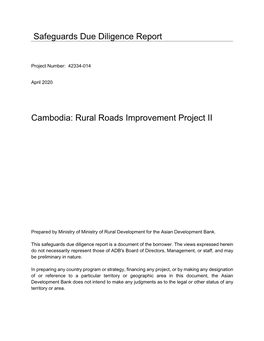 42334-014: Rural Roads Improvement Project II