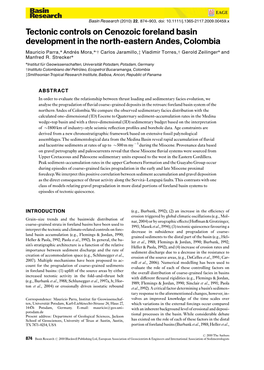 Tectonic Controls on Cenozoic Foreland Basin Development in The