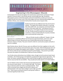 Engineering in the Mississippian: Mounds Archaeologists Find Mounds Throughout the Southeastern United States and Beyond