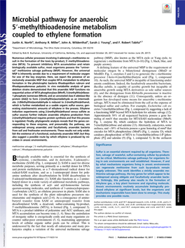Microbial Pathway for Anaerobic 5
