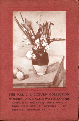 Exhibition of the Mrs. LL Coburn Collection