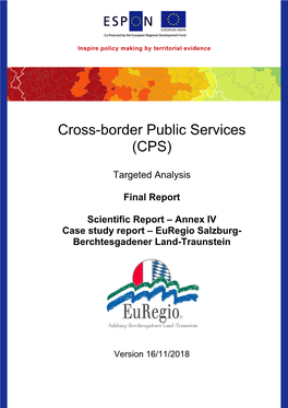 ESPON CPS 07 Scientific Report Annex IV Salzburg