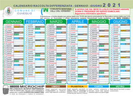 Gennaio Febbraio Marzo Aprile Maggio Giugno