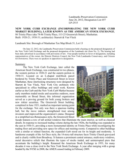 Landmarks Preservation Commission June 26, 2012, Designation List 457 LP-2515