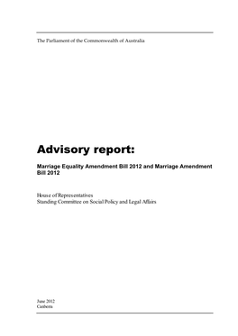 Advisory Report