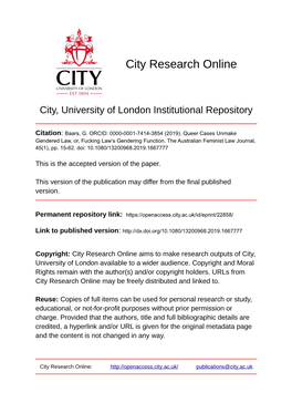 City Research Online